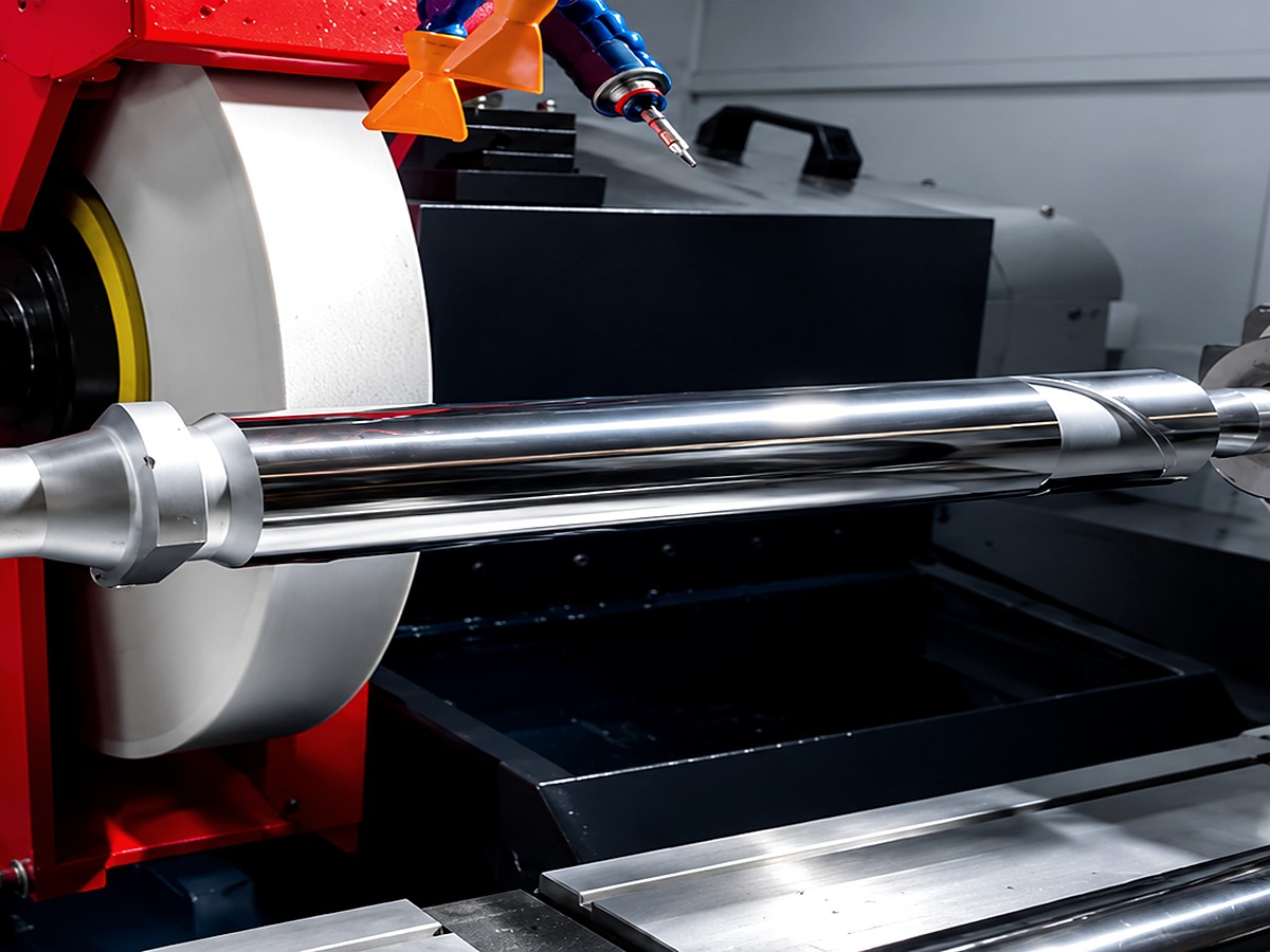 Precision grinding of a shaft