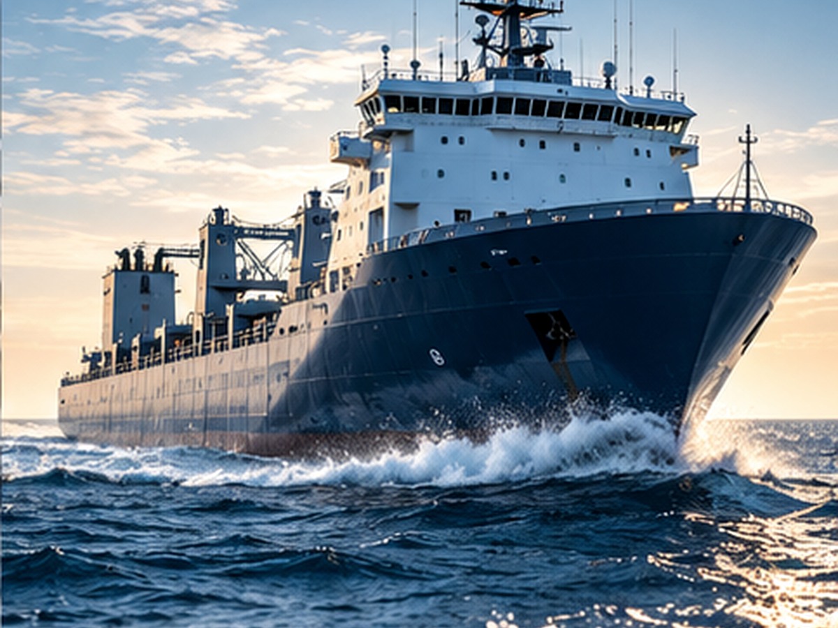 Vessel at sea, representing the marine industry